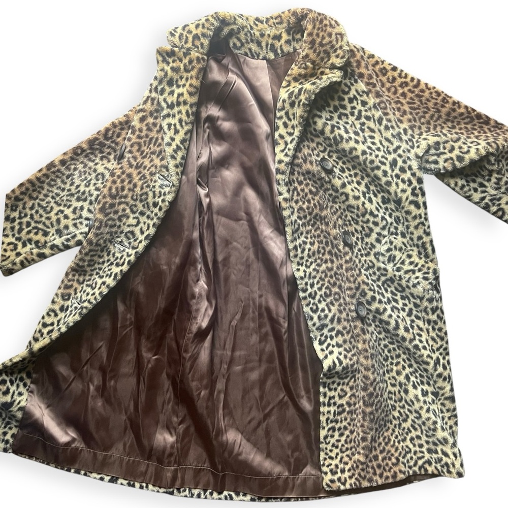 SOLD VTG Mid Century 50s 60s Leopard Print Women's Coat - Picture 12 of 13